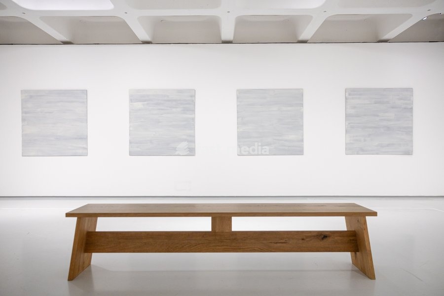 Standard, 1967 on display at Robert Ryman: The Real Thing at the Barbican Art Gallery, London, UK, on 7 October 2026. Enamel on cold-rolled steel panel. Twelve panels, each: 48x48 in. Solomon R Guggenheim Museum, New York Panza Collection, 1991. The first significant UK exhibition of American…