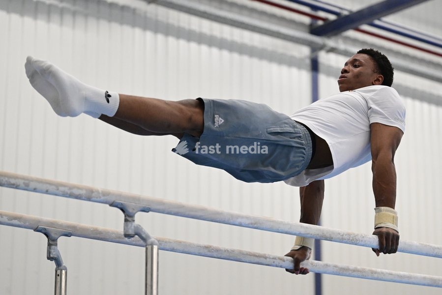 Belgian Kyano Schepers pictured during a training session of Belgium's artistic gymnastics team, Wednesday 7 October 2026, in Gent, ahead of the Worlds Championships in Rotterdam from 17 to 25 October 2026