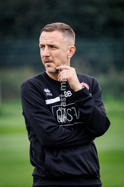 Kortrijk's head coach Daniel Beichler pictured during a training session of Belgian soccer team KV Kortrijk, Wednesday 7 October 2026 in Kortrijk. The club appointed Austrian Beichler as new head coach