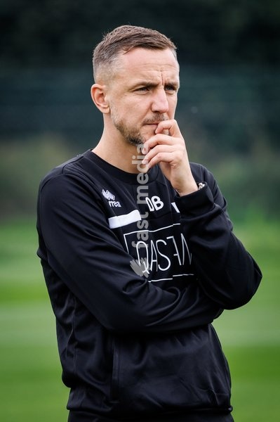 Kortrijk's head coach Daniel Beichler pictured during a training session of Belgian soccer team KV Kortrijk, Wednesday 7 October 2026 in Kortrijk. The club appointed Austrian Beichler as new head coach