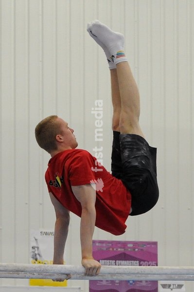 Kilan van der Aa pictured during a training session of Belgium's artistic gymnastics team, Wednesday 7 October 2026, in Gent, ahead of the Worlds Championships in Rotterdam from 17 to 25 October 2026