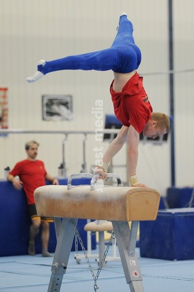Kilan van der Aa pictured during a training session of Belgium's artistic gymnastics team, Wednesday 7 October 2026, in Gent, ahead of the Worlds Championships in Rotterdam from 17 to 25 October 2026
