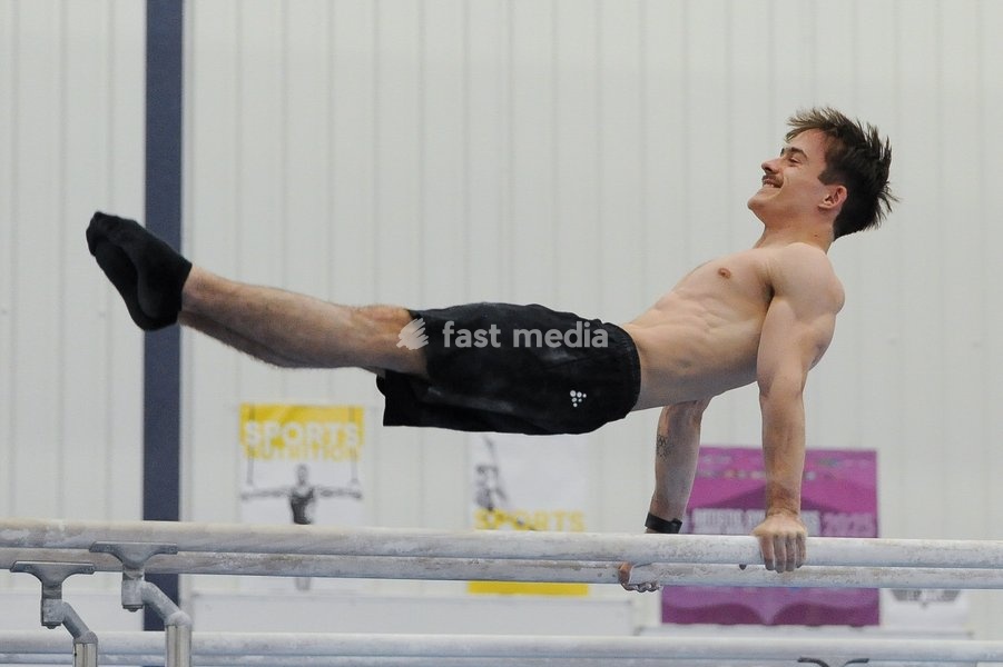 Belgian gymnast Glen Cuyle pictured during a training session of Belgium's artistic gymnastics team, Wednesday 7 October 2026, in Gent, ahead of the Worlds Championships in Rotterdam from 17 to 25 October 2026