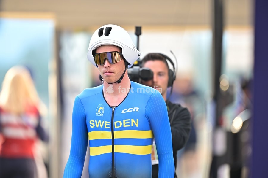 Sweden's Jakob Soderqvist pictured at the start of the Men Elite Individual Time Trial race (22km) at the cycling UEC Road European Championships, in Ljubljana, Slovenia, on Wednesday 7 October 2026. The UEC Road European Championships are taking place from 02 to 07 October in Ljubljana, Slovenia
