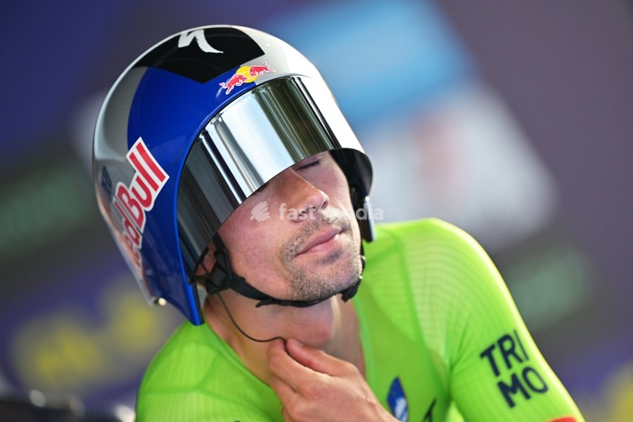 Slovenia's Primoz Roglic pictured at the start of the Men Elite Individual Time Trial race (22km) at the cycling UEC Road European Championships, in Ljubljana, Slovenia, on Wednesday 7 October 2026. The UEC Road European Championships are taking place from 02 to 07 October in Ljubljana, Slovenia