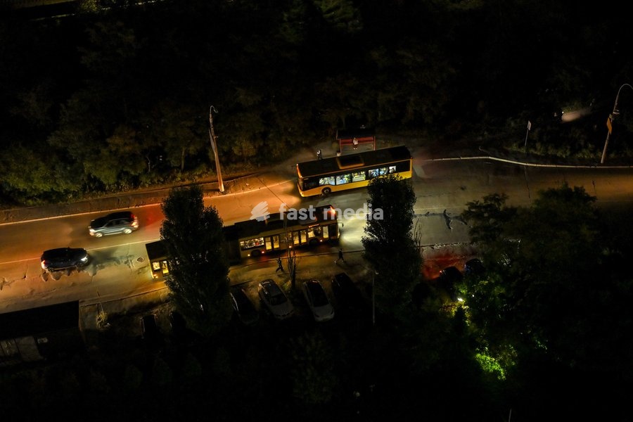 Cars drive along a street during power outages, Kyiv, Ukraine, on October 6, 2026. Hourly electricity outage schedules were introduced in the capital and several regions of Ukraine following Russian attacks on energy infrastructure