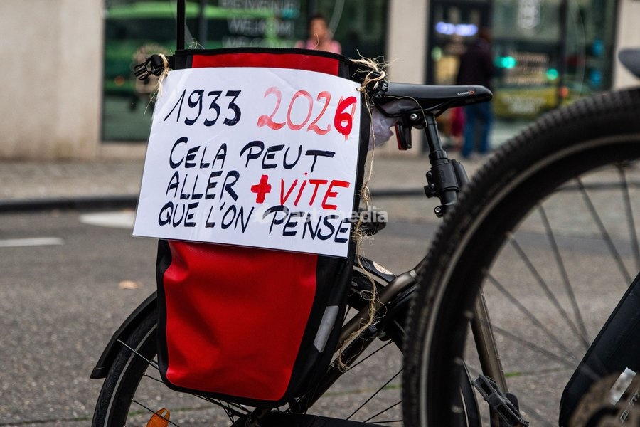 Protestors' slogans pictured during a Protest against the proposed home visits, organized by the No Ice in Belgium collective and the ADES network on Wednesday 7 October 2026 in Brussels