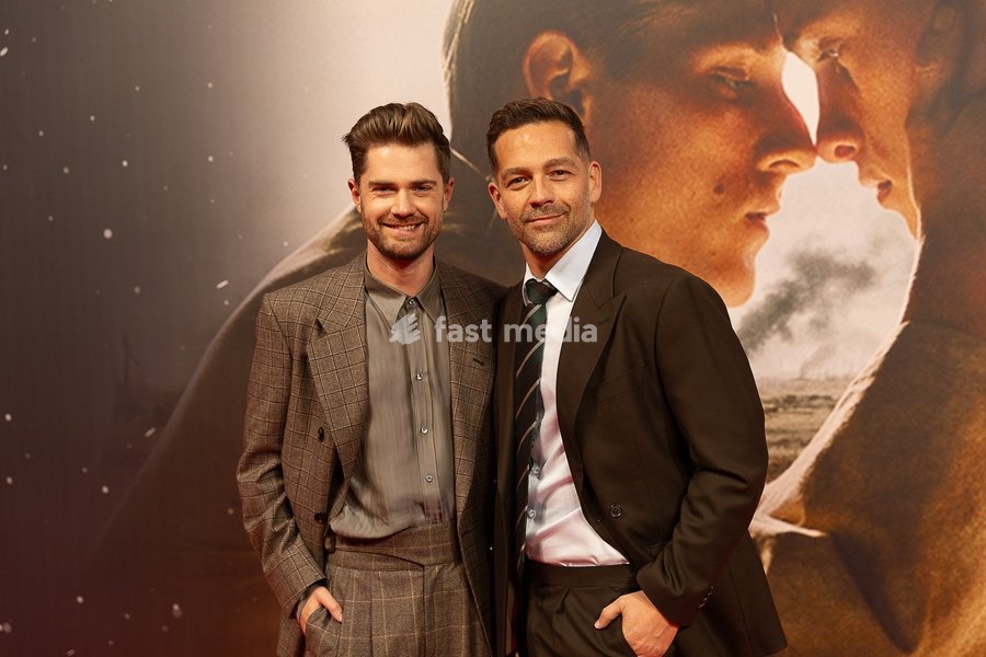 Director Lukas Dhondt and partner Davy Parmentier pictured during the opening of Gent International Film Festival, with the opening film 'Coward' by Gent director Dhont on Wednesday 7 October 2026. The 53rd edition of Film Fest Gent takes place from 07 to 18 October. 'Coward' is Dhont's third…