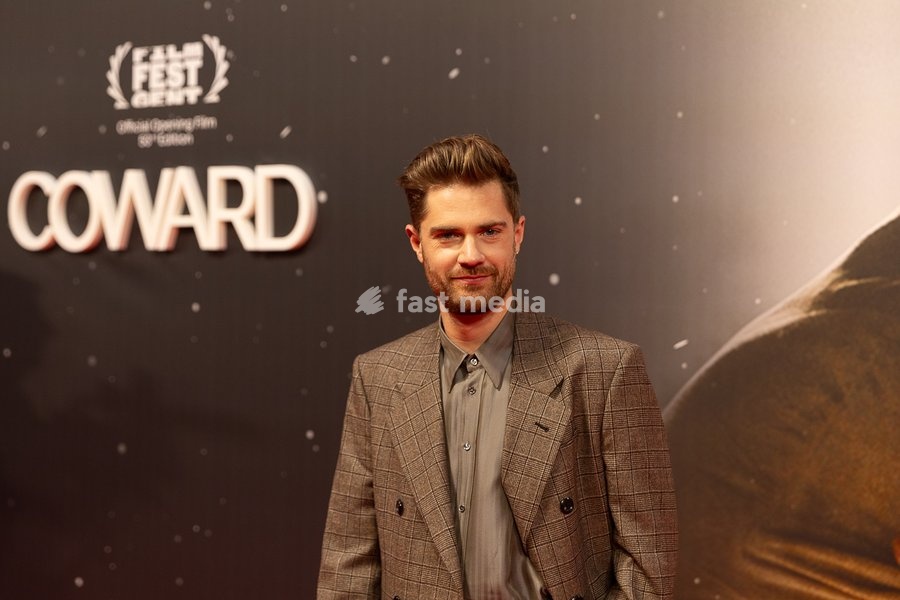 Director Lucas Dhondt pictured during the opening of Gent International Film Festival, with the opening film 'Coward' by Gent director Dhont on Wednesday 7 October 2026. The 53rd edition of Film Fest Gent takes place from 07 to 18 October. 'Coward' is Dhont's third feature film and this is the…