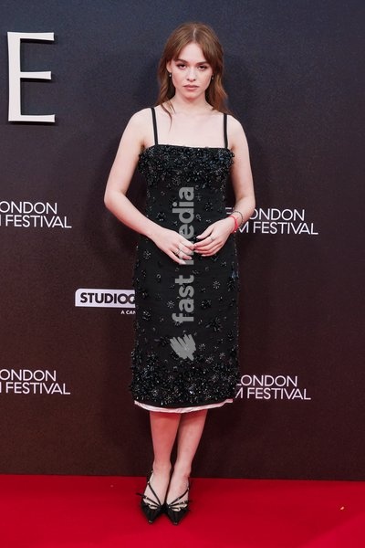 Sadie Soverall attends the red carpet for the Opening Night Gala Elsinore during the London Film Festival 2026 on Wednesday 7 October 2026 at Royal Festival Hall, London