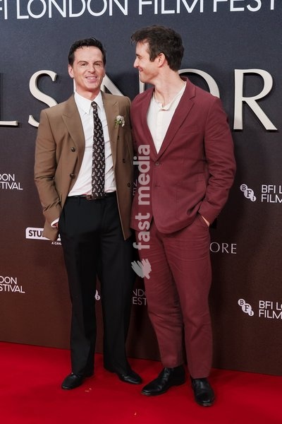 Andrew Scott And Luke Thompson attends the red carpet for the Opening Night Gala Elsinore during the London Film Festival 2026 on Wednesday 7 October 2026 at Royal Festival Hall, London