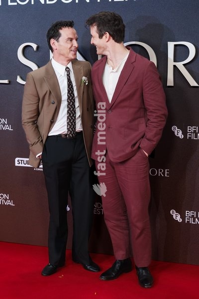 Andrew Scott And Luke Thompson attends the red carpet for the Opening Night Gala Elsinore during the London Film Festival 2026 on Wednesday 7 October 2026 at Royal Festival Hall, London