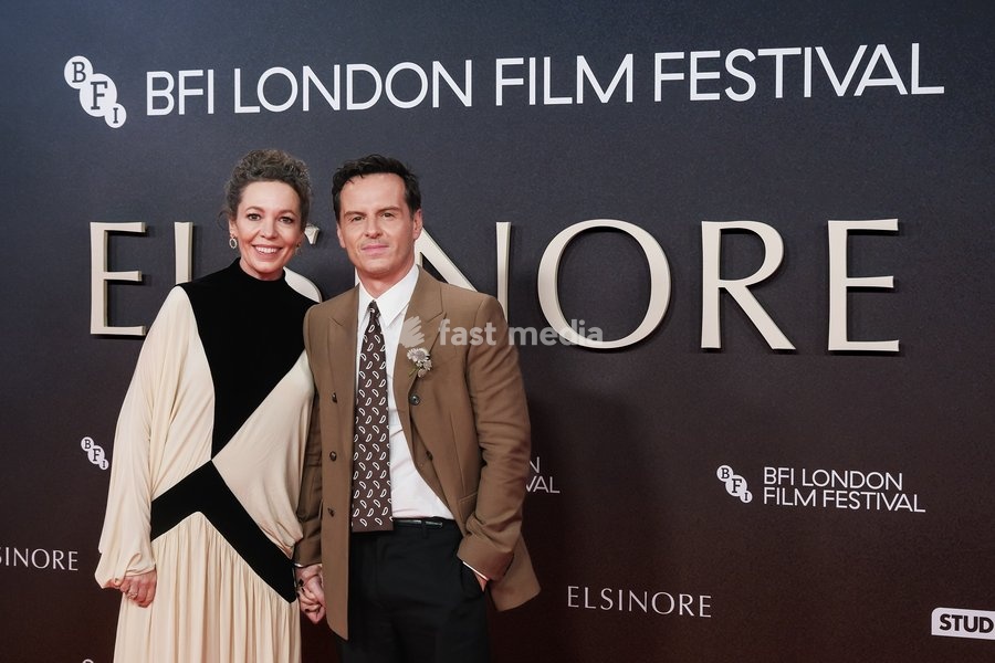 Olivia Colman And Andrew Scott attends the red carpet for the Opening Night Gala Elsinore during the London Film Festival 2026 on Wednesday 7 October 2026 at Royal Festival Hall, London