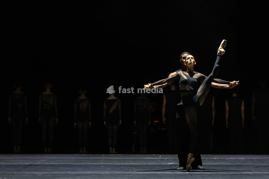 Dancers from Acosta Danza perform during Cuban Baroque at Sadler's Wells Theatre, London, UK, on 7 October 2026. The double bill, under the artistic direction of Carlos Acosta, blends Baroque artistry with Cuban dance across two works: Pearls, a world premiere choreographed by Andonis Foniadakis,…