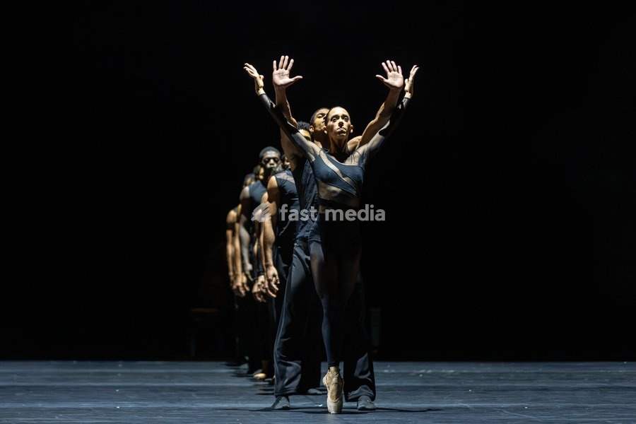 Dancers from Acosta Danza perform during Cuban Baroque at Sadler's Wells Theatre, London, UK, on 7 October 2026. The double bill, under the artistic direction of Carlos Acosta, blends Baroque artistry with Cuban dance across two works: Pearls, a world premiere choreographed by Andonis Foniadakis,…