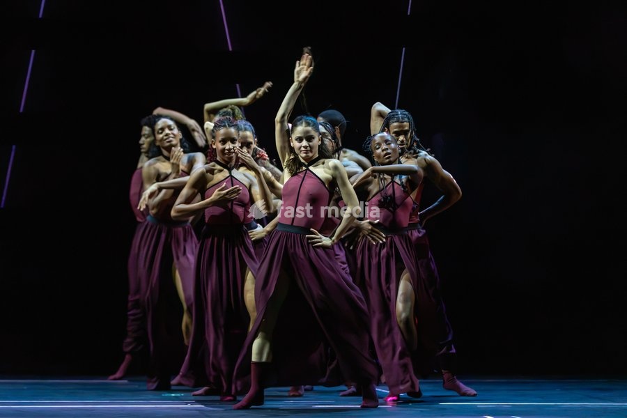 Dancers from Acosta Danza perform during Cuban Baroque at Sadler's Wells Theatre, London, UK, on 7 October 2026. The double bill, under the artistic direction of Carlos Acosta, blends Baroque artistry with Cuban dance across two works: Pearls, a world premiere choreographed by Andonis Foniadakis,…