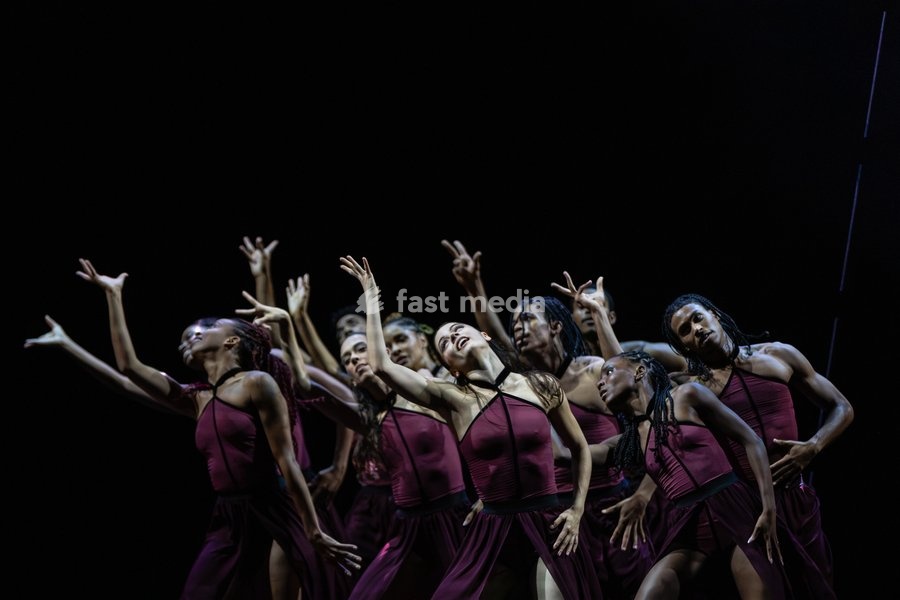 Dancers from Acosta Danza perform during Cuban Baroque at Sadler's Wells Theatre, London, UK, on 7 October 2026. The double bill, under the artistic direction of Carlos Acosta, blends Baroque artistry with Cuban dance across two works: Pearls, a world premiere choreographed by Andonis Foniadakis,…