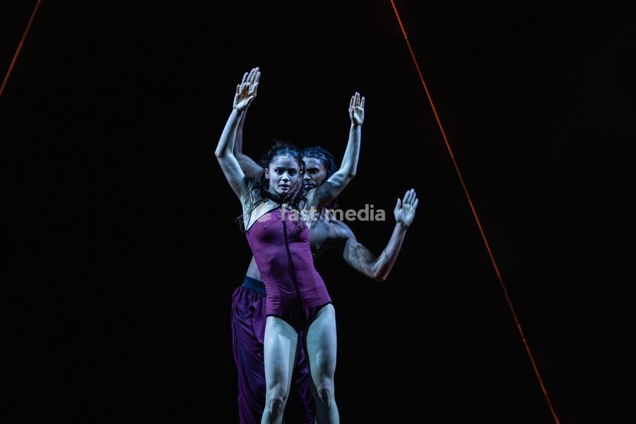 Dancers from Acosta Danza perform during Cuban Baroque at Sadler's Wells Theatre, London, UK, on 7 October 2026. The double bill, under the artistic direction of Carlos Acosta, blends Baroque artistry with Cuban dance across two works: Pearls, a world premiere choreographed by Andonis Foniadakis,…