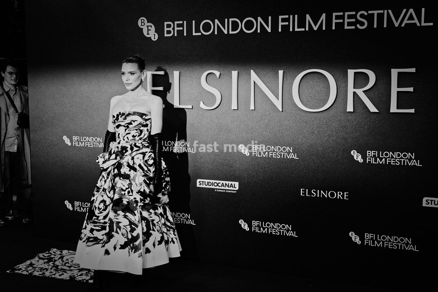 Billie Piper attends the Opening Night Gala Elsinore on Wednesday 7 October 2026 at Royal Festival Hall, London. Edtiors Note: Image Converted To Monochrome/Black And White