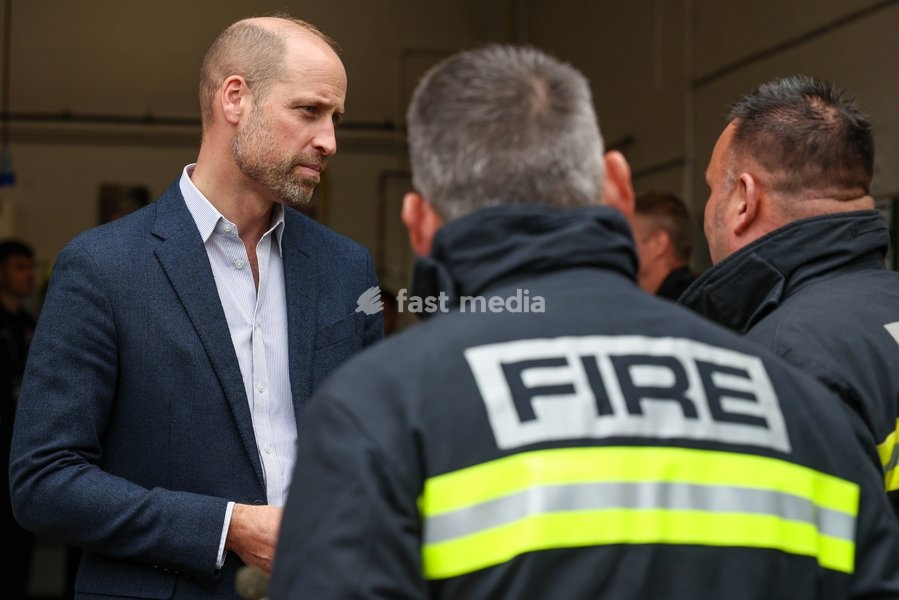06/10/2026. Ilminster, UK. The Prince of Wales during a visit to Ilminster Fire Station, where he met representatives from Devon and Somerset Fire and Rescue Service and partner organisations working to improve resilience against future extreme weather events. The Prince learned about innovative…