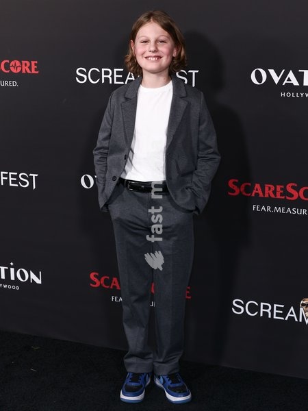 HOLLYWOOD, LOS ANGELES, CALIFORNIA, USA - OCTOBER 06: Wyatt Gagnon arrives at the 26th Annual Screamfest Horror Film Festival - Opening Night - World Premiere Of Jeremy Weiss' 'The Night Driver' held at TCL Chinese 6 Theatres at Ovation Hollywood on October 6, 2026 in Hollywood, Los Angeles,…