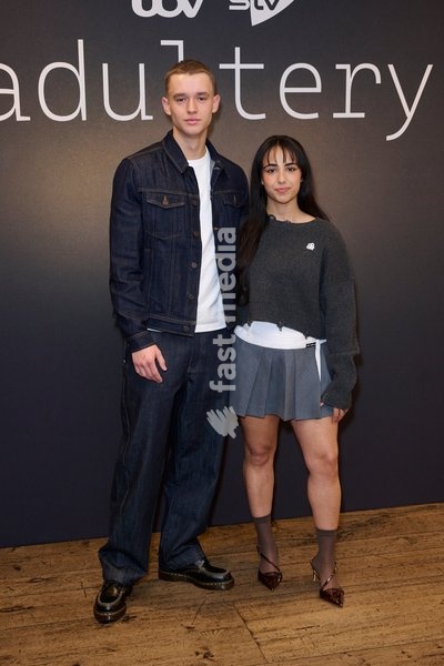 Johnny Sanpher and Leila Khan seen attending the press screening for Adultery produced by Poison Pen Studios in association with ITV Studios for ITV and STV. The series will launch this October and will be available for streaming on ITVX and STV Player. held at the Soho House Hotel