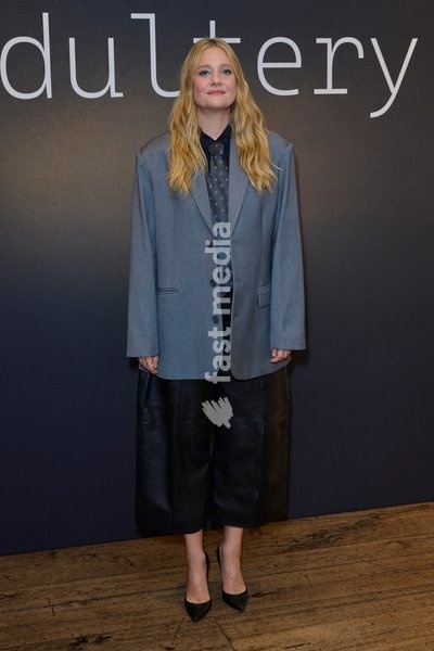 Romola Garai seen attending the press screening for Adultery produced by Poison Pen Studios in association with ITV Studios for ITV and STV. The series will launch this October and will be available for streaming on ITVX and STV Player. held at the Soho House Hotel