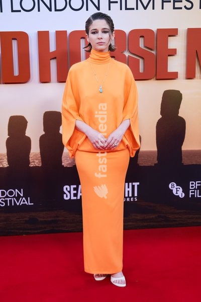 Mariana Di Girólamo attends the red carpet for Premiere Of Wild Horse Nine screening during the London Film Festival 2026 on Friday 9 October 2026 at Royal Festival Hall, London