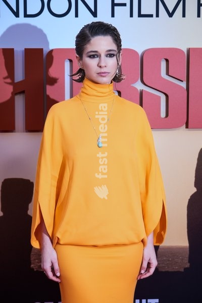 Mariana Di Girólamo attends the red carpet for Premiere Of Wild Horse Nine screening during the London Film Festival 2026 on Friday 9 October 2026 at Royal Festival Hall, London