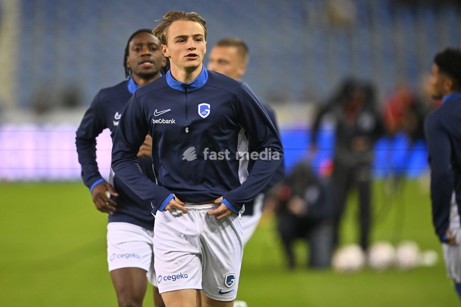 Genk's Matte Smets pictured before a soccer match between KRC Genk and KV Kortrijk, Saturday 10 October 2026 in Genk, on day 8 of the 2026-2027 'Jupiler Pro League' first division of the Belgian championship, in Genk