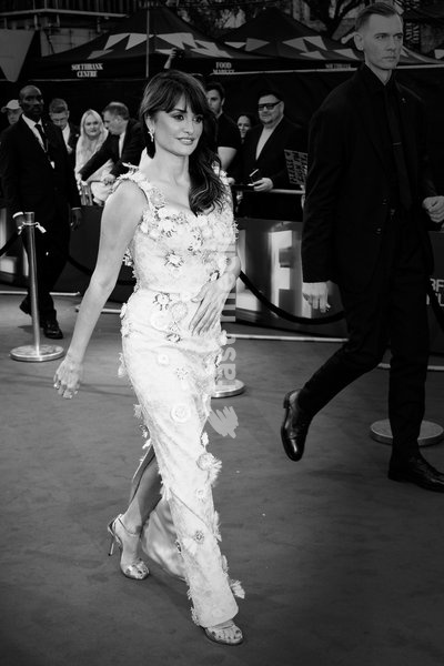 Penélope Cruz attends the Gala Screening Of Bunker on Saturday 10 October 2026 at Royal Festival Hall, London. Edtiors Note: Image Converted To Monochrome/Black And White