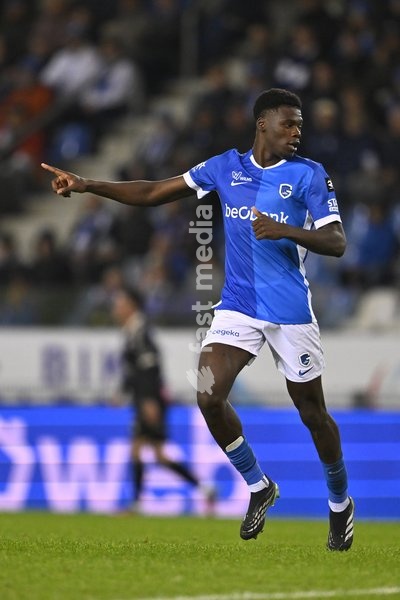 Genk's Josue Kongolo pictured during a soccer match between KRC Genk and KV Kortrijk, Saturday 10 October 2026 in Genk, on day 8 of the 2026-2027 'Jupiler Pro League' first division of the Belgian championship, in Genk