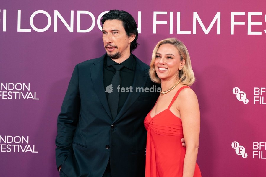Adam Driver and Scarlett Johansson attend the premiere of 'Paper Tiger' during the 70th BFI London Film Festival at the Royal Festival Hall in London, United Kingdom on October 10, 2026