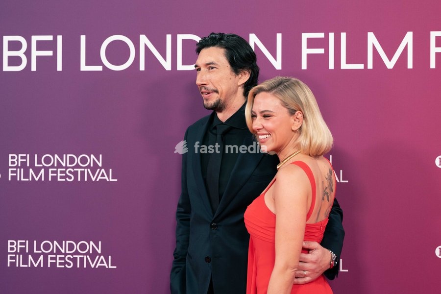 Adam Driver and Scarlett Johansson attend the premiere of 'Paper Tiger' during the 70th BFI London Film Festival at the Royal Festival Hall in London, United Kingdom on October 10, 2026