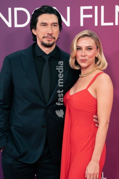 Adam Driver and Scarlett Johansson attend the premiere of 'Paper Tiger' during the 70th BFI London Film Festival at the Royal Festival Hall in London, United Kingdom on October 10, 2026