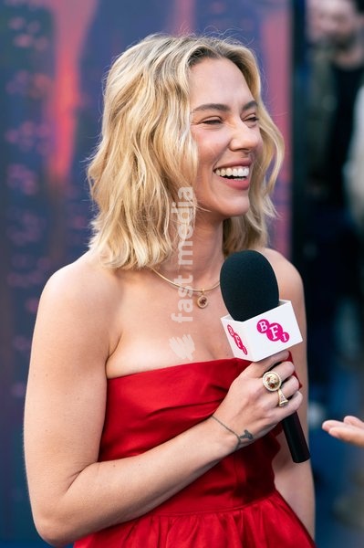 Scarlett Johansson attends the "Ray Gunn" Gala during the 70th BFI London Film Festival at The Royal Festival Hall on October 10, 2026 in London, England