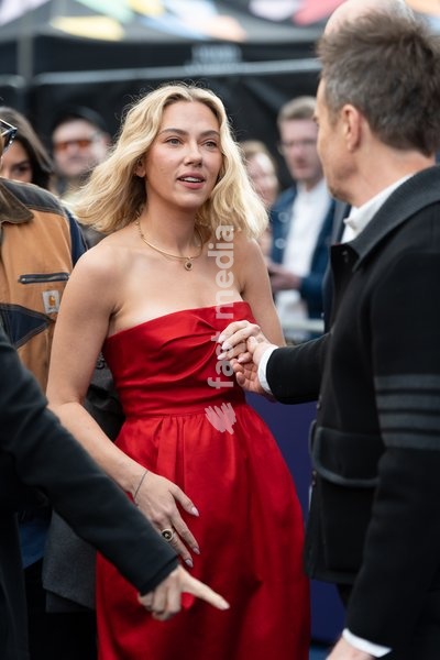 Scarlett Johansson and Sam Rockwell attend the "Ray Gunn" Gala during the 70th BFI London Film Festival at The Royal Festival Hall on October 10, 2026 in London, England