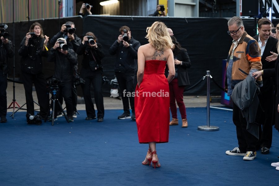 Scarlett Johansson attends the "Ray Gunn" Gala during the 70th BFI London Film Festival at The Royal Festival Hall on October 10, 2026 in London, England