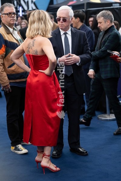 Scarlett Johansson and Brad Bird attend the "Ray Gunn" Gala during the 70th BFI London Film Festival at The Royal Festival Hall on October 10, 2026 in London, England