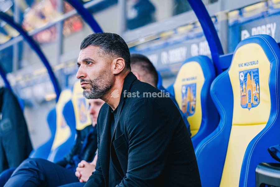 Westerlo's head coach Issame Charai pictured during a soccer match between KVC Westerlo and Royal Antwerp FC, Sunday 11 October 2026 in Westerlo, on day 8 of the 2026-2027 'Jupiler Pro League' first division of the Belgian championship