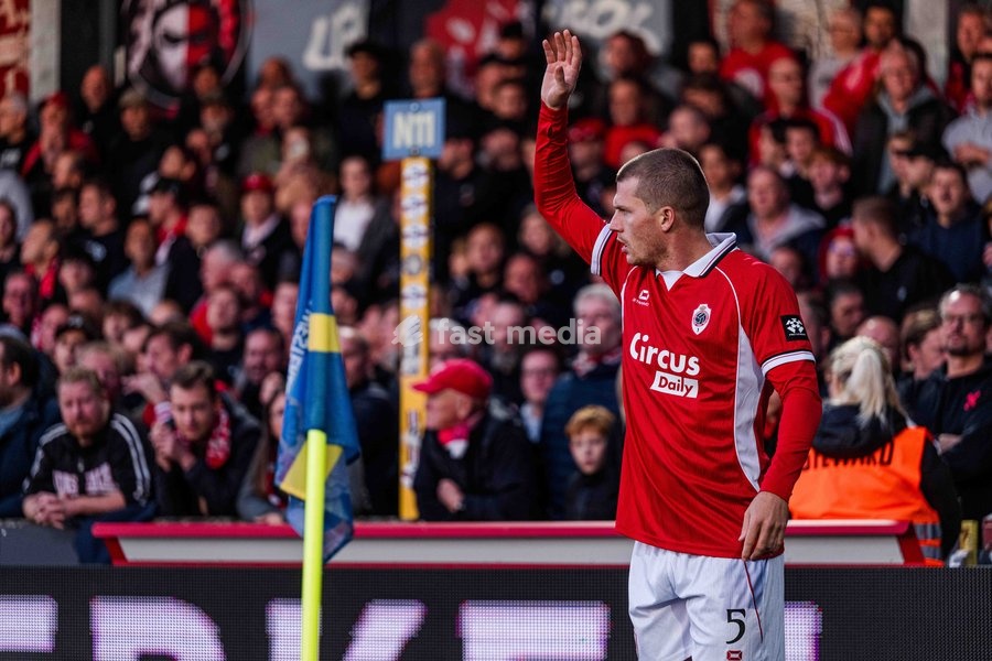 Antwerp's Daam Foulon pictured during a soccer match between KVC Westerlo and Royal Antwerp FC, Sunday 11 October 2026 in Westerlo, on day 8 of the 2026-2027 'Jupiler Pro League' first division of the Belgian championship