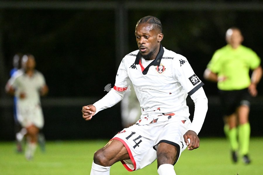 Seraing's Fostave Mabani is pictured in action during a soccer match between Jong KAA Gent and FCV Rfc Seraing, Sunday 11 October 2026 in Gent, on day 7 of the 2026-2027 'Challenger Pro League' second highest division of the Belgian championship