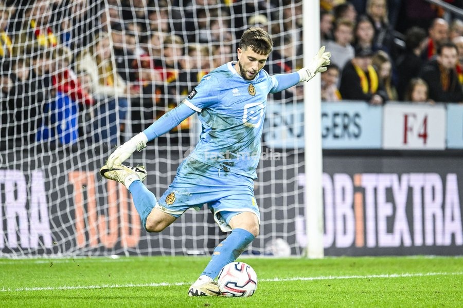 Mechelen's goalkeeper Nacho Miras pictured in action during a soccer match between KV Mechelen and Sint-Truiden VV, Sunday 11 October 2026 in Mechelen, on day 8 of the 2026-2027 'Jupiler Pro League' first division of the Belgian championship