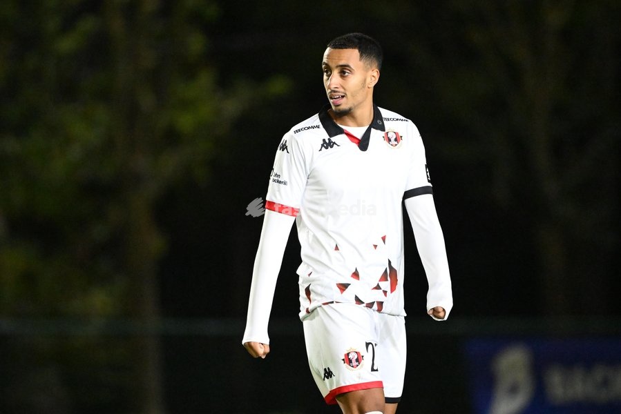 Seraing's Amine Messoussa is pictured during a soccer match between Jong KAA Gent and FCV Rfc Seraing, Sunday 11 October 2026 in Gent, on day 7 of the 2026-2027 'Challenger Pro League' second highest division of the Belgian championship