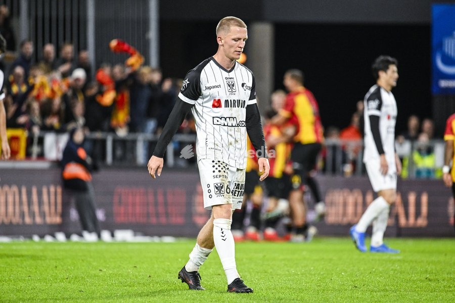 STVV's Robert-Jan Vanwesemael looks dejected during a soccer match between KV Mechelen and Sint-Truiden VV, Sunday 11 October 2026 in Mechelen, on day 8 of the 2026-2027 'Jupiler Pro League' first division of the Belgian championship