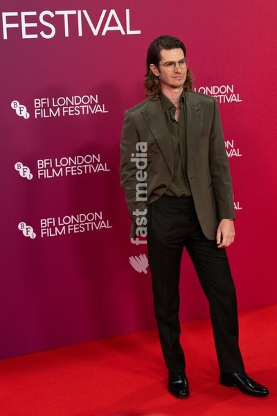 LONDON, ENGLAND - OCTOBER 11: Andrew Garfield attends the “Artificial” gala screening during the BFI London Film Festival at Southbank Centre on October 11, 2026 in London, England