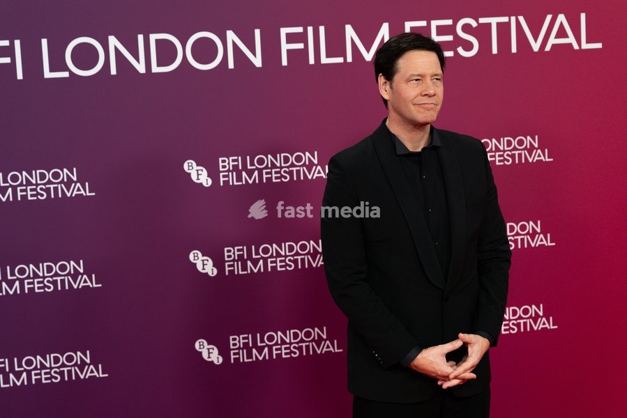 LONDON, ENGLAND - OCTOBER 11: Ike Barinholtz attends the “Artificial” gala screening during the BFI London Film Festival at Southbank Centre on October 11, 2026 in London, England