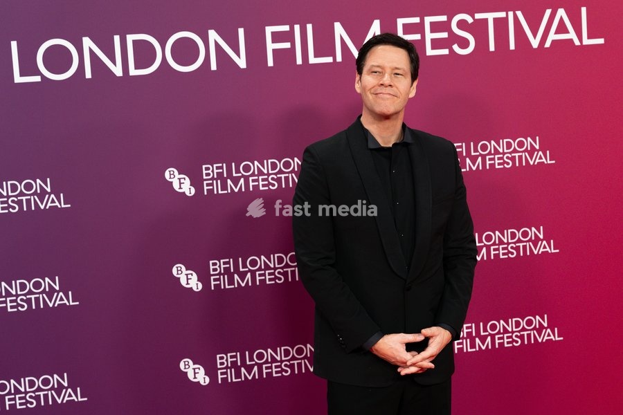 LONDON, ENGLAND - OCTOBER 11: Ike Barinholtz attends the “Artificial” gala screening during the BFI London Film Festival at Southbank Centre on October 11, 2026 in London, England
