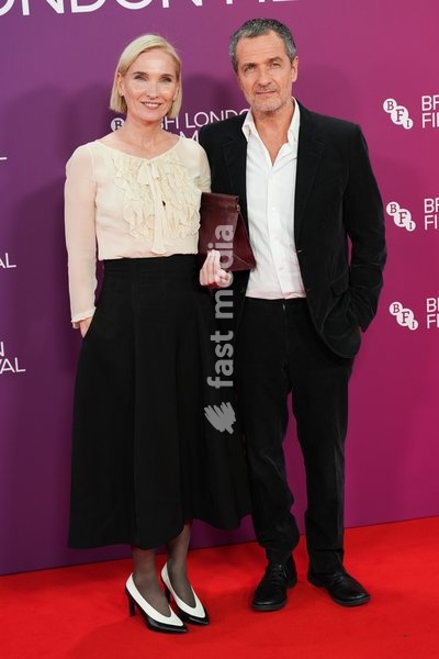 LONDON, ENGLAND - OCTOBER 11: Jennifer Fox and David Heyman attend the “Artificial” gala screening during the BFI London Film Festival at Southbank Centre on October 11, 2026 in London, England