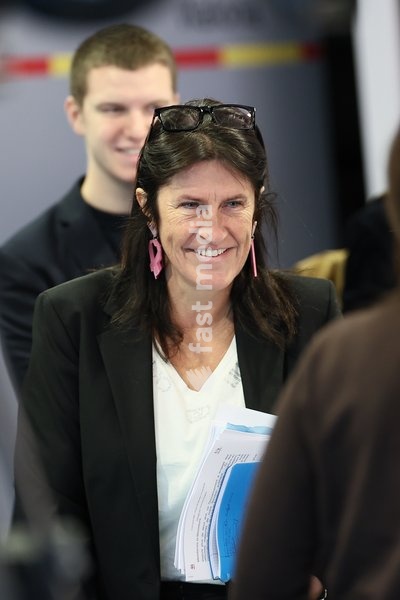 Walloon Minister of Sports Infrastructure and Administrative Simplification Jacqueline Galant pictured during a press conference of the Walloon Government on the budget 2027, Monday 12 October 2026 ,in Jambes, Namur